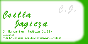 csilla jagicza business card